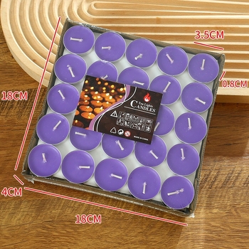 Бездимни чайни восъчни свещи – кръгла форма, парафинов восък, горене 1,5 ч, 100 бр