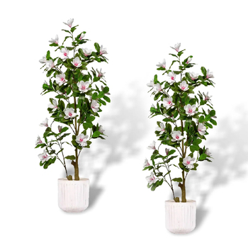 Umelý magnóliový bonsaj pre domáce dekorácie, polyester, vstrekované formovanie, séria Umelý strom s kvetmi