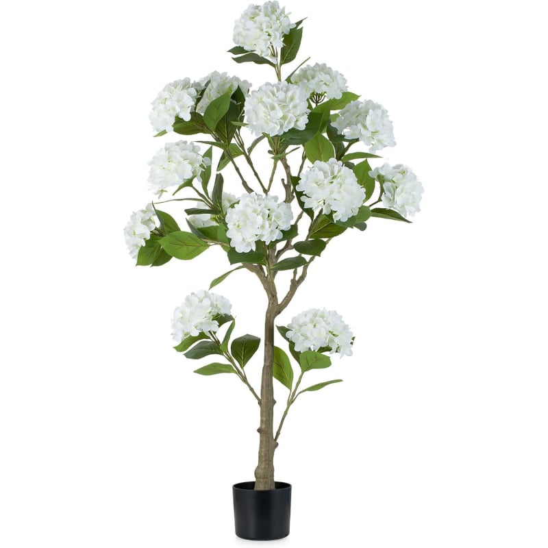 Umelý magnóliový bonsaj pre domáce dekorácie, polyester, vstrekované formovanie, séria Umelý strom s kvetmi