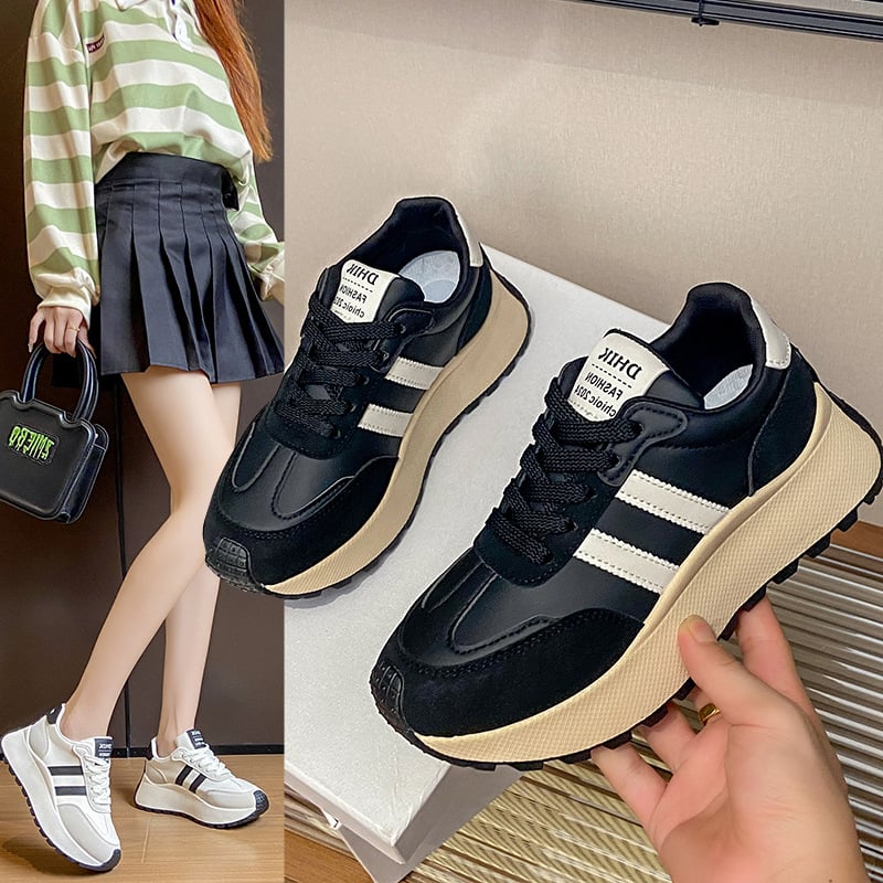 Naiste igapäevased tossud kõrgendatud, hingavad, paks tald, pealiskihiks sünteetiline nahk, PU keskmine tald