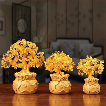 Ručne vyrobený krištáľový strom šťastia, ozdoba, korejský štýl