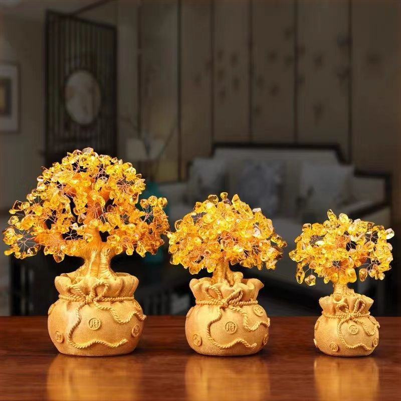 Ručne vyrobený krištáľový strom šťastia, ozdoba, korejský štýl