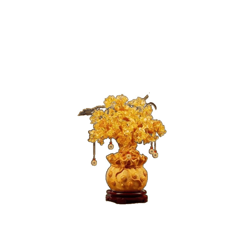 Ručne vyrobený krištáľový strom šťastia, ozdoba, korejský štýl