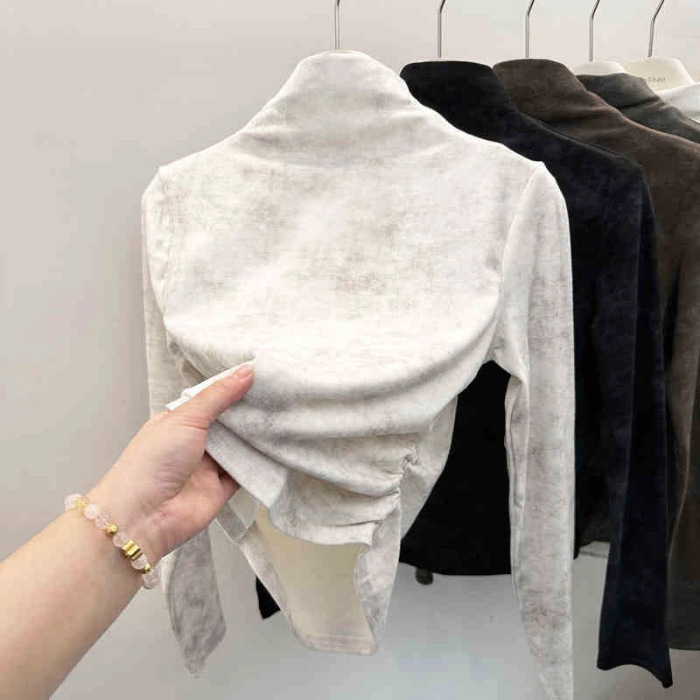 Majica s blokom boja, polu-rolka, Derong fleece podstava, dugi rukav, 95% poliester