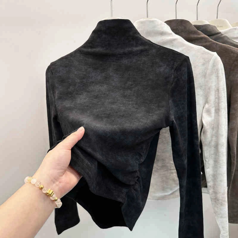 Majica s blokom boja, polu-rolka, Derong fleece podstava, dugi rukav, 95% poliester