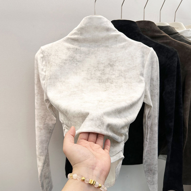 Majica s blokom boja, polu-rolka, Derong fleece podstava, dugi rukav, 95% poliester