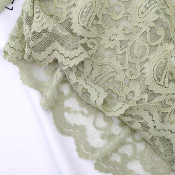 Top z chenille s Spandex, čipka a sieť, okrúhly výstrih, princezné rukávy, pulóver