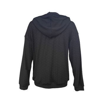 Poliészteres pulóver húzózsinórral a nyaknál, környakú, raglán hosszú ujjú, laza szabású, könnyű anyag