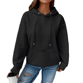 Poliészteres pulóver húzózsinórral a nyaknál, környakú, raglán hosszú ujjú, laza szabású, könnyű anyag