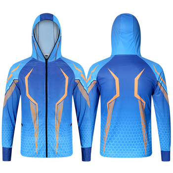 Мъжка рибарска риза с райета от полиестер, бързосъхнеща, дишаща и влагоотвеждаща, за летен риболов