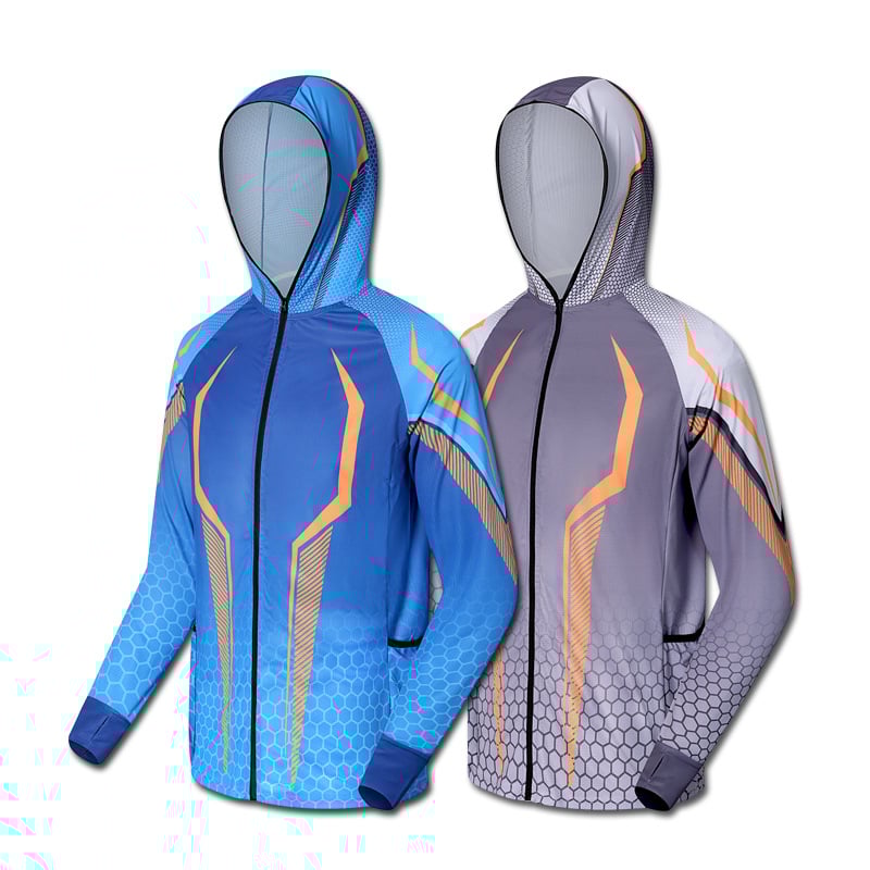 Мъжка рибарска риза с райета от полиестер, бързосъхнеща, дишаща и влагоотвеждаща, за летен риболов