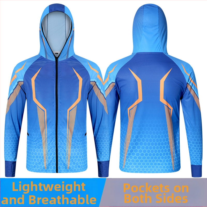 Pruhované polyesterové rybárske tričko, rýchloschnúce, priedušné, odvádzajúce vlhkosť, letné na rybolov