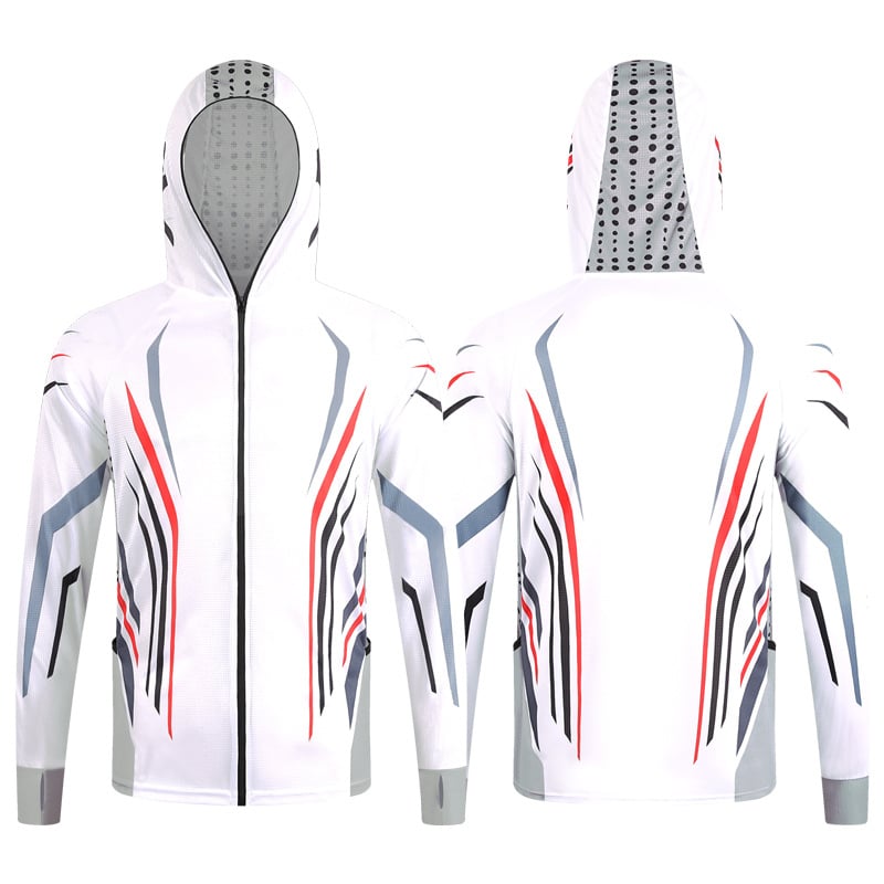 Мъжка рибарска риза с райета от полиестер, бързосъхнеща, дишаща и влагоотвеждаща, за летен риболов