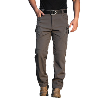 Outdoor taktické nohavice s fleecovou podšívkou, jednofarebné, zima-jeseň, pre mužov; materiál: kompozitný fleece; funkcia: teplo