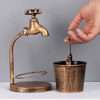 Popolník s dizajnom hlavy jelena, železný, škandinávsky retro štýl