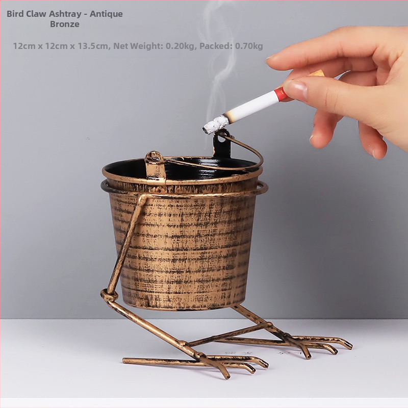 Popolník s dizajnom hlavy jelena, železný, škandinávsky retro štýl