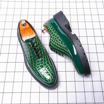 Muške elegantne cipele od umjetne kože, s vezicama, zaobljenim nosem, niski profil, poslovno-ležerni stil