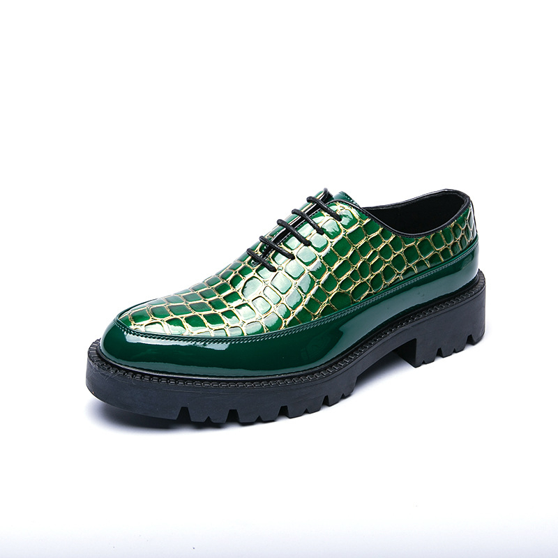 Muške elegantne cipele od umjetne kože, s vezicama, zaobljenim nosem, niski profil, poslovno-ležerni stil