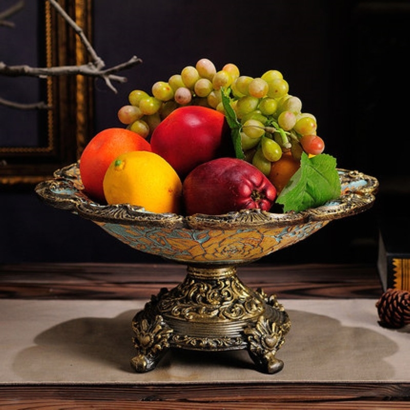 Neoklasicistná súprava: zásobník a tanier na ovocie – trojčlenný set, polopracovaná výstavba, retro európsky štýl, vhodný na reklamné dary