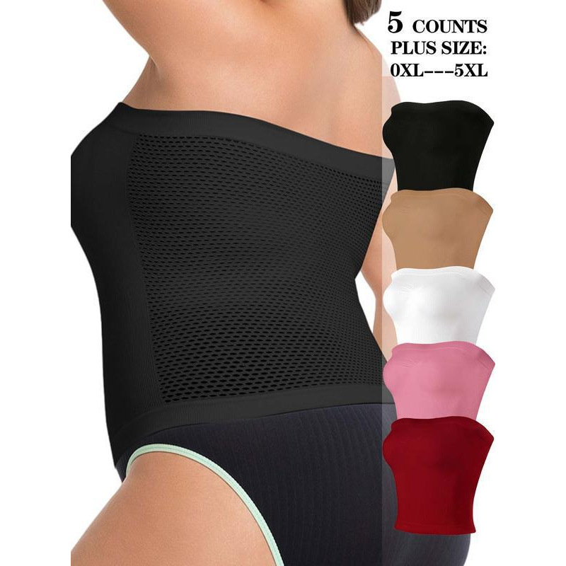 Дамски без презрамки комплект сутиен от дантела и нейлон с памучна подплата — чашки Rabbit Ear, странично закопчаване