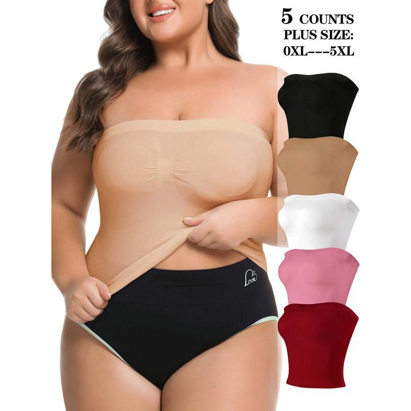 Дамски без презрамки комплект сутиен от дантела и нейлон с памучна подплата — чашки Rabbit Ear, странично закопчаване