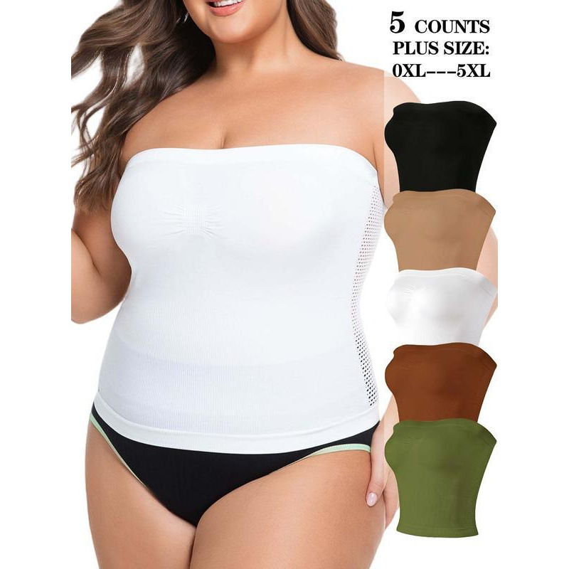 Дамски без презрамки комплект сутиен от дантела и нейлон с памучна подплата — чашки Rabbit Ear, странично закопчаване