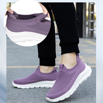 Chôdzové topánky, priedušný sieťovaný vršok; leto; unisex; okrúhla špička; nízky podpätok 1–3 cm