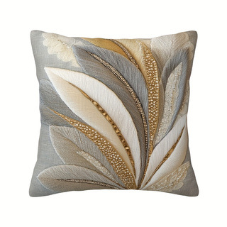 Párnahuzat koronával és virágmotívummal, tollas akcentussal, vintage Shih Tzu design (Poliészter; Modern egyszerű stílus; Nappali)