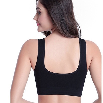 Безжичен безшевен спортен бюстгъртър с двойнослойна конструкция, дишащи формовани чашки, пълна чашка, Y-образни презрамки за йога и бягане