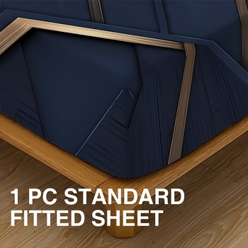 Комплект покривки за легло от три части с 3D дизайн и геометрични ивици, дигитален печат върху синтетично влакно