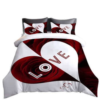 Комплект покривки за спалня от три части, дигитален печат, текстура на нежно четкане, химическо влакно, премиум клас