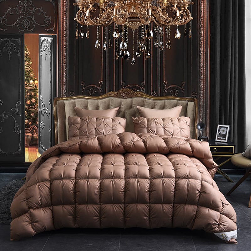 Дувет от чист памук, 95% пух гъши, пълнеж: гъши пух, всесезонен, 1.0–1.5 кг