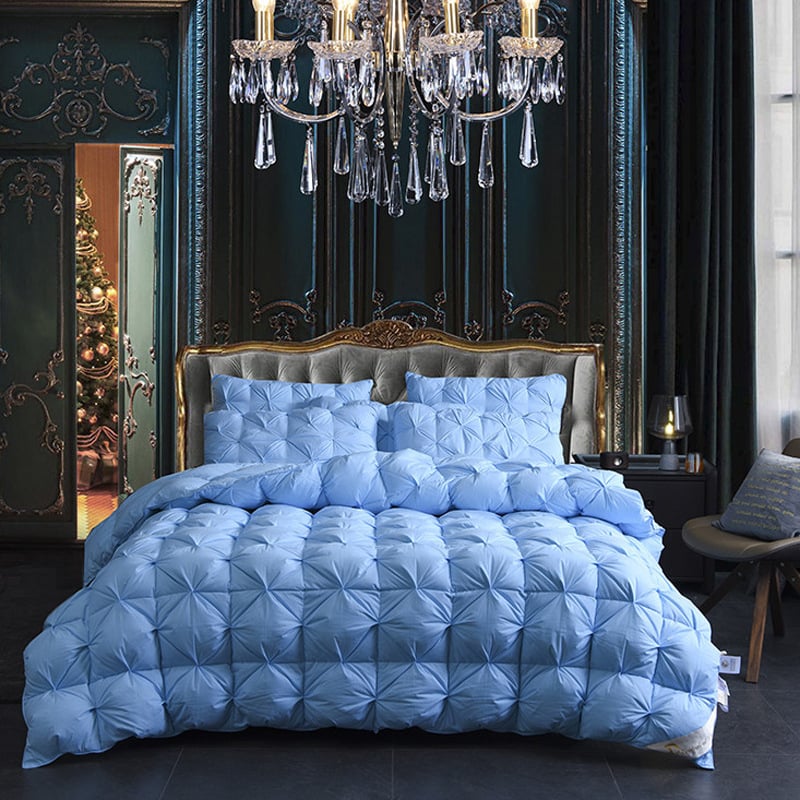 Дувет от чист памук, 95% пух гъши, пълнеж: гъши пух, всесезонен, 1.0–1.5 кг