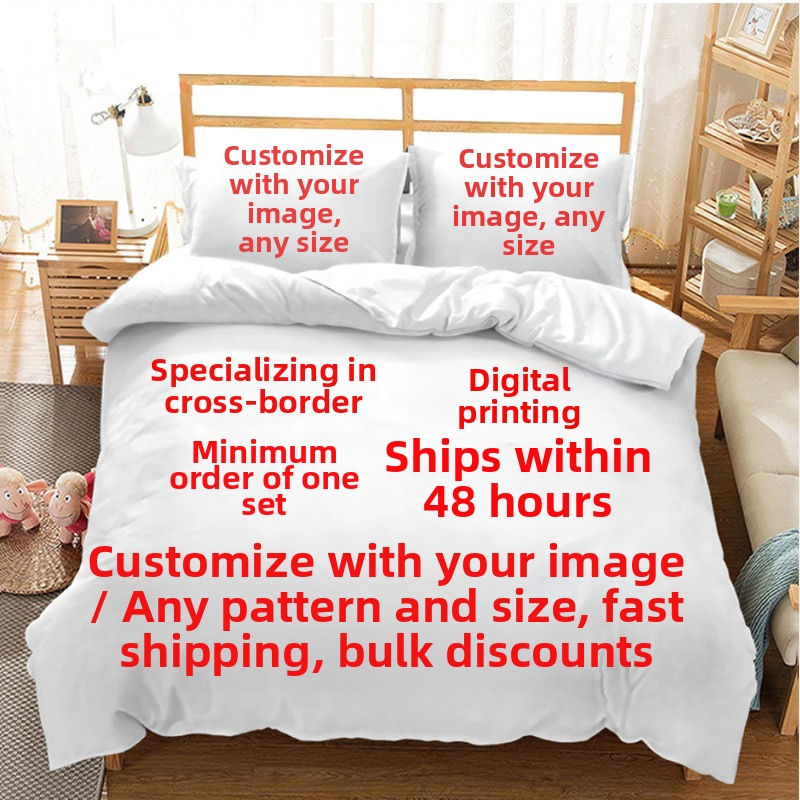 Trojdielny set obliečok na paplón s motívom oceánskej korytnačky, digitálny tlač, materiál: chemické vlákno, nordický štýl