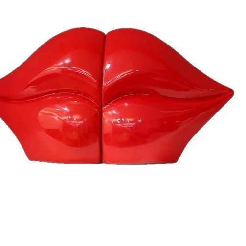 Поставка за книги със мотив устни, тежка смола, геометрична форма, модерен арт настолен декор