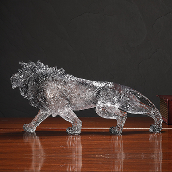 Figúrky z živice v európskom štýle: lev, tiger a leopard pre domovú dekoráciu (Materiál: živica; Bez prispôsobovania; Nie je darom)