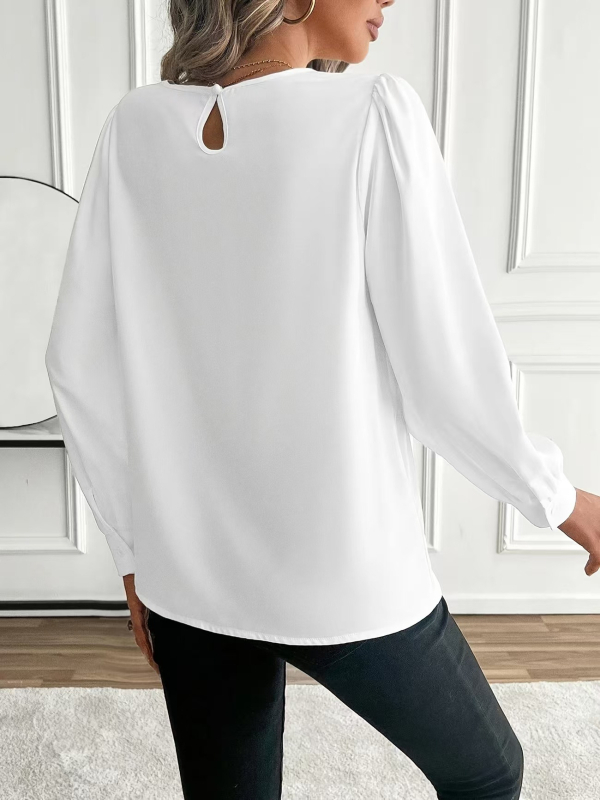 Bluza od bambusovih vlakana, poliester i spandeks, pulover stil, elegantan dizajn, dugi rukav