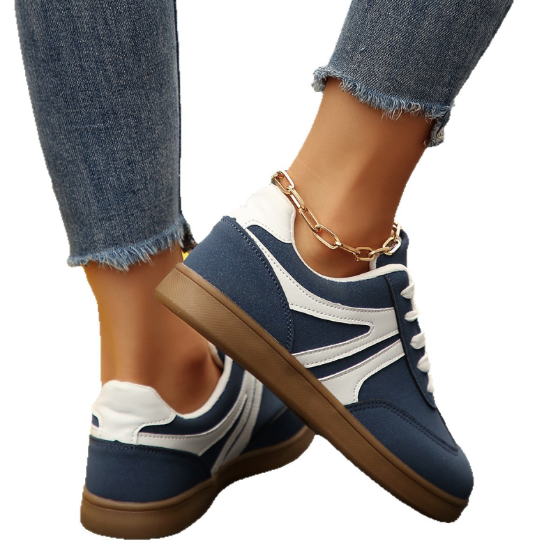 Női platformos sneaker — kerek orr, mű PU felsőrész, légáteresztő mesh belső, fűzővel záródó, alacsony platform sarok 1–3 cm