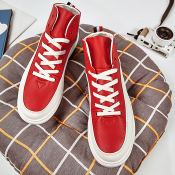 Платформени спортни обувки – унисекс, синтетична кожа, кръгла нос, PVC подметка, EVA стелка, плосък ток