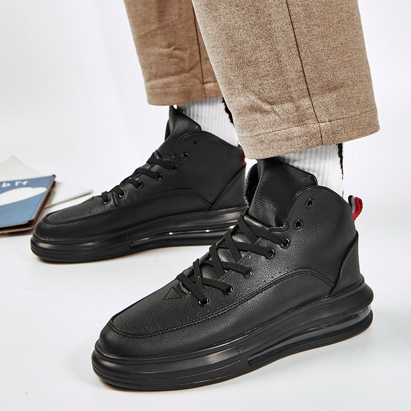 Платформени спортни обувки – унисекс, синтетична кожа, кръгла нос, PVC подметка, EVA стелка, плосък ток