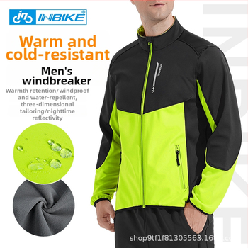 INBIKE Zimná cyklistická bunda pre mužov, vetruodolná, teplá, fleece materiál