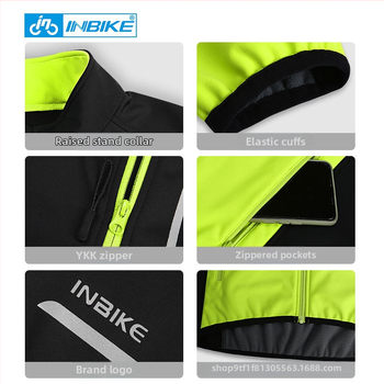 INBIKE Zimná cyklistická bunda pre mužov, vetruodolná, teplá, fleece materiál