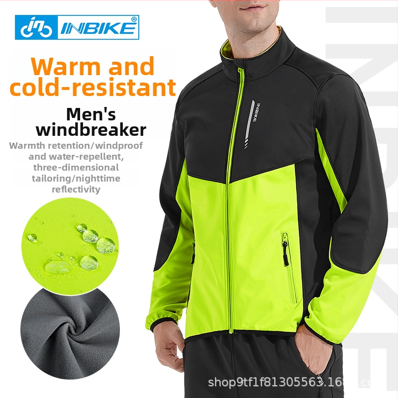 INBIKE Zimná cyklistická bunda pre mužov, vetruodolná, teplá, fleece materiál