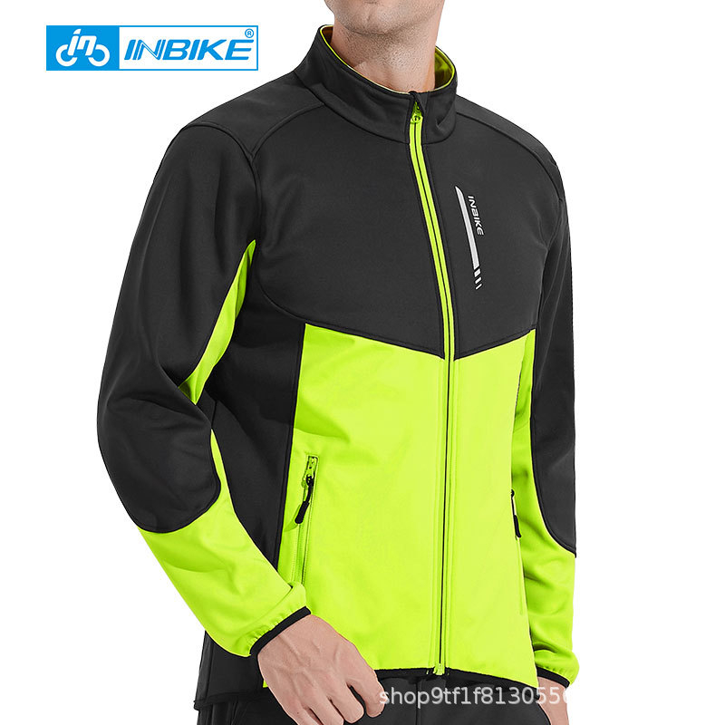 INBIKE Zimná cyklistická bunda pre mužov, vetruodolná, teplá, fleece materiál