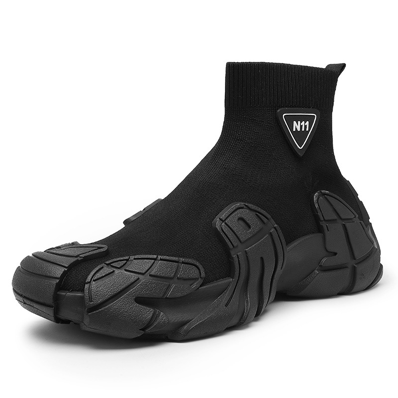 Pánske športovo-casual tenisky s priedušnou sieťovinou, slip-on, ľahká Fly-Knit vrchná časť a gumová podrážka