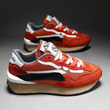 Мъжки летни спортни обувки – дишаща мрежеста горна част, нисък връх, подметка от гума с противохлъзващо сцепление, междинна подметка от гума