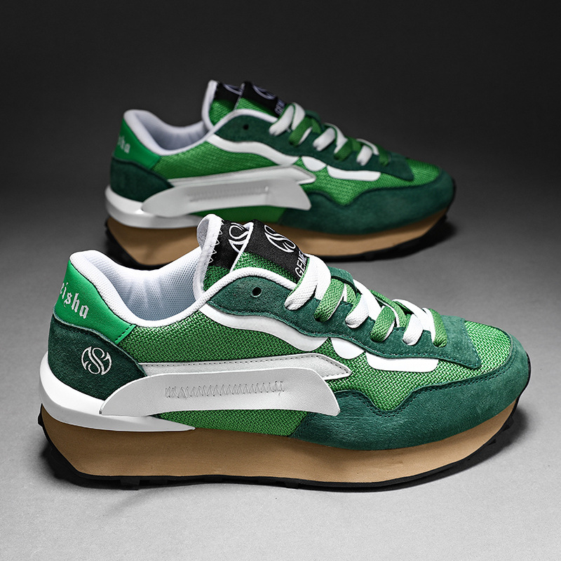 Мъжки летни спортни обувки – дишаща мрежеста горна част, нисък връх, подметка от гума с противохлъзващо сцепление, междинна подметка от гума