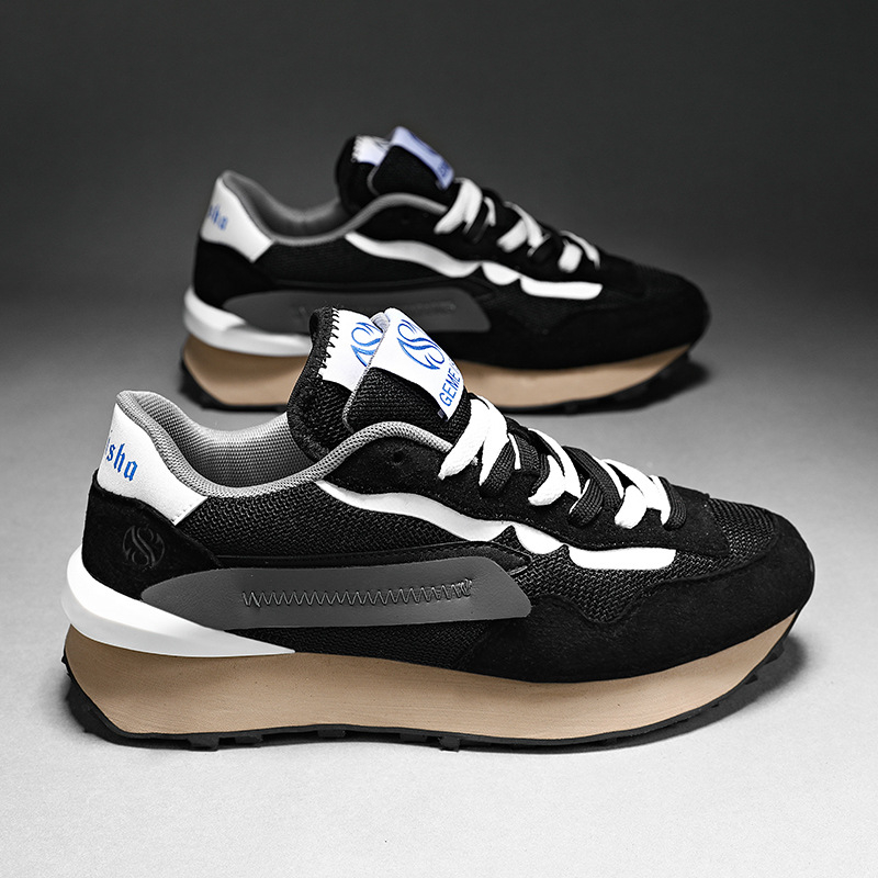 Мъжки летни спортни обувки – дишаща мрежеста горна част, нисък връх, подметка от гума с противохлъзващо сцепление, междинна подметка от гума