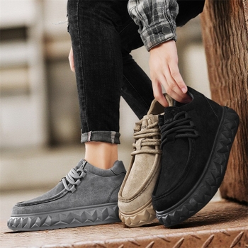 Vysoké tenisky s hrubou podrážkou, PU vršok, guľatý špička, šnúrky, jeseň