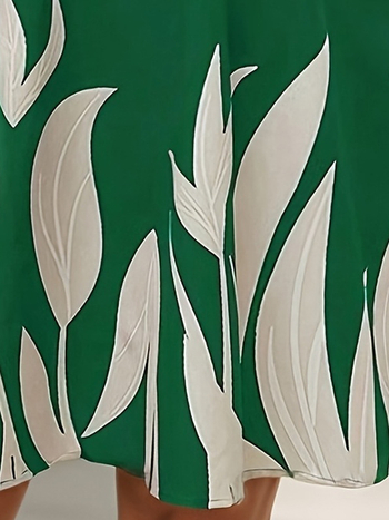 Dámske šaty bez rukávov s kvetinovým vzorom, V výstrih, A-line strih, polyester